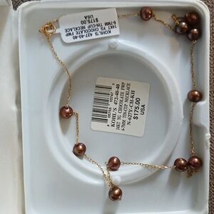 Chocolate pearl necklace